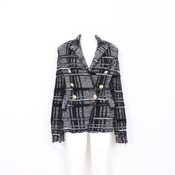 BALMAIN 17FW 107280 Double Gold Button Tweed Damenjacke aa20259 152898581