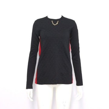 Louis Vuitton Monogram Embossed Gold Chain Decor Pullover Women’s Knit 1A9Z3D 152898306