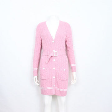 CHANEL Mixed Fiber Pink Women's Belt Long Cardigan P72177 22 Season 152898590