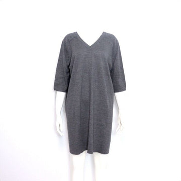 Hermes Cashmere Wool Blend Women's V-Neck Dress AA32174 152898710