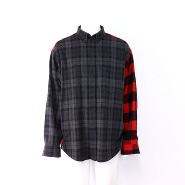 BALENCIAGA Flanell-Karotten Oversized Herrenhemd Jacke 647364 152899054