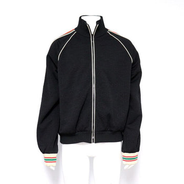 GUCCI Schwarze GG Jacquard Jersey Reißverschluss Herren Track Jacke 662270 152898913