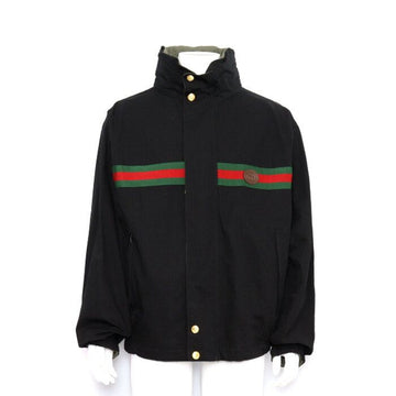 GUCCI 639277 インターロッキング 三線 リバーシブル コットン ジップアップ メンズ ジャケット aa38542 152900068