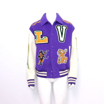 LOUIS VUITTON Mixed Leather Varsity Bomber Jacket Herren AA35343 152899217