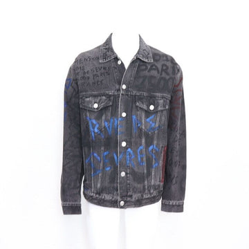 BALENCIAGA Graffiti Black Denimjacke für Herren 534556 152898801