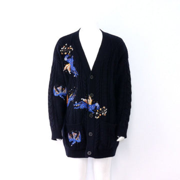 VALENTINO 22シーズン バックロゴ刺繍 アニマル メンズ カーディガン 853 152900099