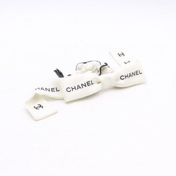 CHANEL White Lettering Hair Scrunchie for Women AA8926 152900407