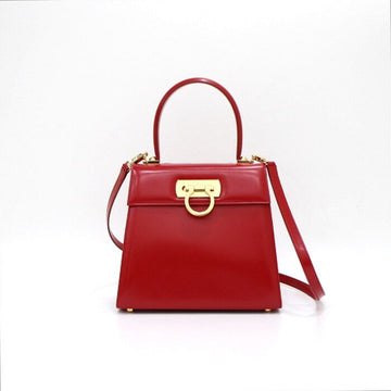 SALVATORE FERRAGAMO 21 2268 レッド ゴールドハードウェア トートバッグ＆ショルダーバッグ aa34751 152894590