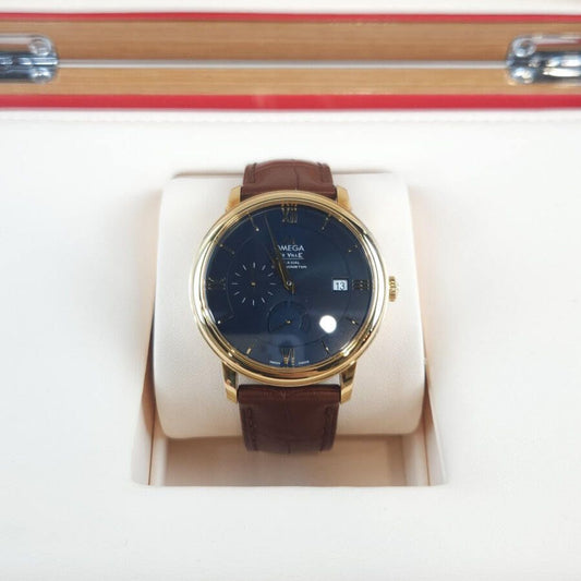 Omega 18k De Ville Prestige 18K Gold Leather Watch 42453402103001 6757 101405655