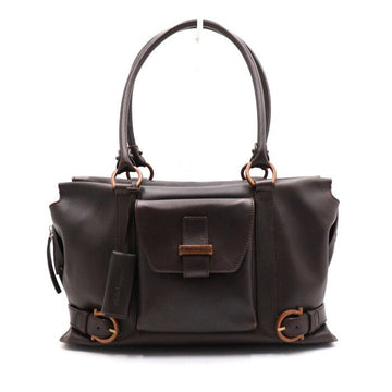 Salvatore Ferragamo Dark Brown Gancini Decoration Tote Bag and Shoulder Bag 21 5420 152893170