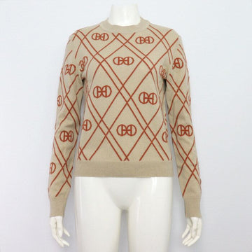 HERMES ベージュ キャッシュミア プルオーバー レディース ニット aa42944 152898513