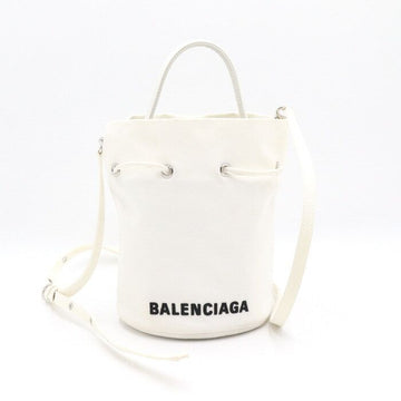 Balenciaga Cotton Logo Women's Bucket Tote and Shoulder Bag 656682 152893104