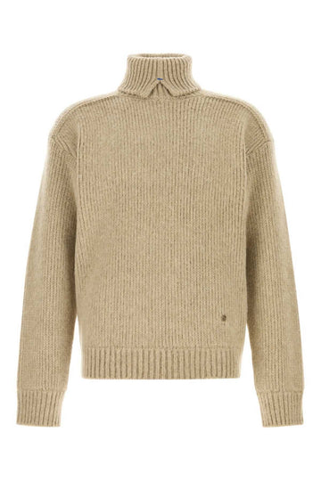 BURBERRY Hochkragen Wollcashmere Pullover beige Größe L 151663280