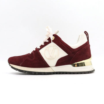Louis Vuitton Burgundy Suede Monogram Runaway Women Sneakers aa43419 152897328