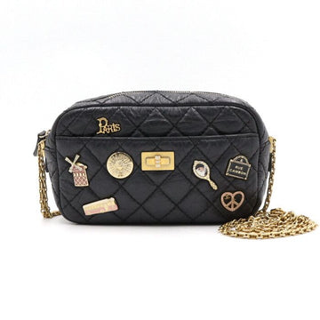 CHANEL A91768 ブラック カーフスキン 2.55 ラッキー チャーム カメラ ショルダーバッグ兼クロスバッグ 152893273