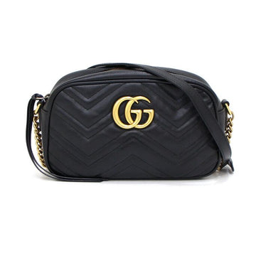 Gucci Small Black Matelassé Chain Shoulder Bag and Crossbody Bag aa42855 152893174