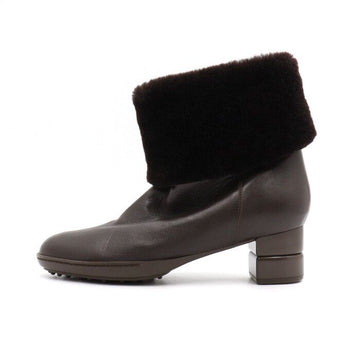 Salvatore Ferragamo Brown Fur Women's Ankle Boots 43521 152897970