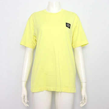 Stone Island Yellow Logo Patch Cotton Unisex T-Shirt 721524113 152898302