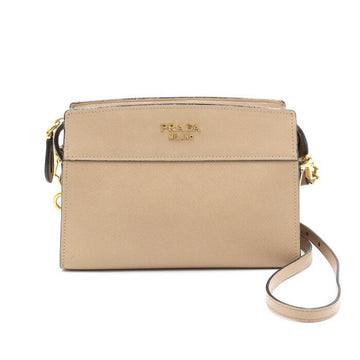 Prada Saffiano Calfskin Square Shoulder Bag with Gold Logo 1BH104 152893140