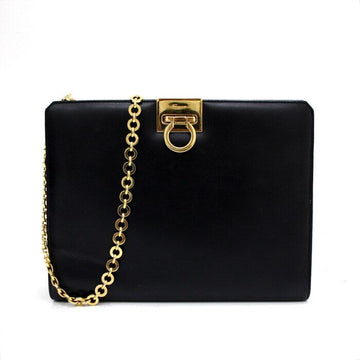 SALVATORE FERRAGAMO 21 8753 ゴールドチェーンショルダーバッグ兼クロスバッグ aa43899 152892668
