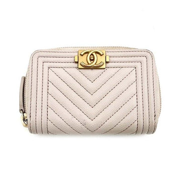 CHANEL Caviar Boy Card Holder 1004240375 114379772
