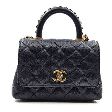 CHANEL キャビア ココハンドル ミニ チェーン トップハンドル 101924033 115613192