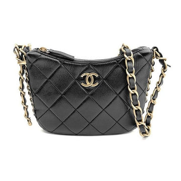 CHANEL ラムスキン ホーボ チェーンショルダーバッグ 101524021110 115624939