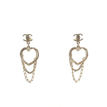CHANEL CC Heart Chain Earrings 7402 116136809