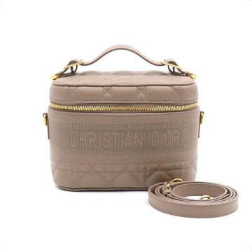 DIOR Brown Cannage Travel Vanity Small Case Tote Bag Shoulder Bag Crossbody 44614 152892735