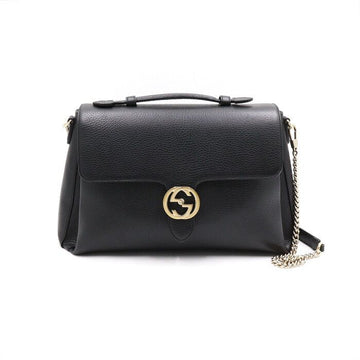 Gucci Black GG Interlocking Top Handle Chain Shoulder and Crossbody Bag 510306 152892929