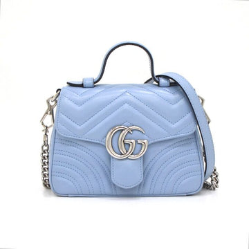 Gucci GG Marmont Mini Top Handle Tote Bag in Blue 547260 152892854