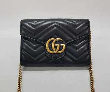 GUCCI GG GG マーモント マトラッセ ミニ チェーンバッグ 474575 117799332