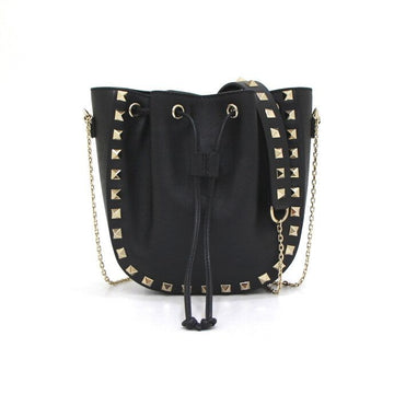 VALENTINO ロックスタッズミニゴールドチェーンショルダーバッグ兼クロスバッグ 45052 152893698