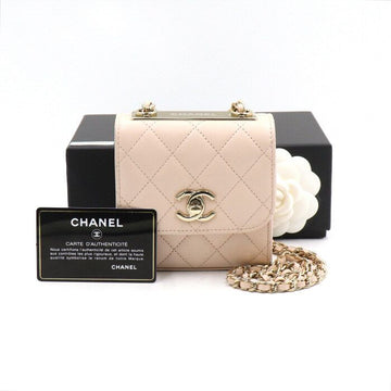 CHANEL Trendige Mini-Handtasche aus Lamm-Leder mit goldenen Ketten A81633 152893298