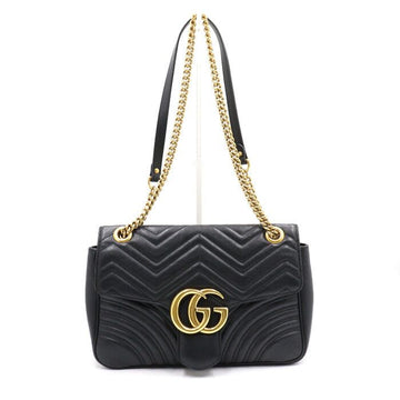 GUCCI Chevron gepolsterte Schultertasche mit goldener Kette aa45140 152893390