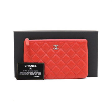 CHANEL Classic Red Caviar Small Pouch Bag 1071 152892947