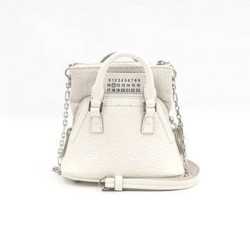 MAISON MARGIELA ホワイトステッチクラシックベビークロスバッグ兼トートバッグ 45431 152892853