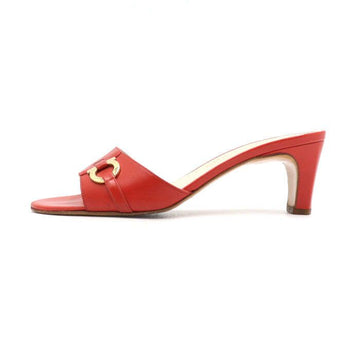 SALVATORE FERRAGAMO DQ92995 Rote Leder-Gancini Damen Sandalen 45575 152897925