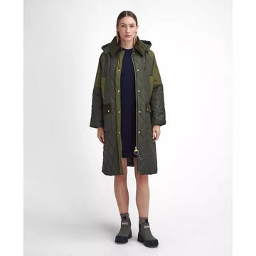 BARBOUR Wiederaufbereiteter Artikel Longline Steppjacke Oliv 2XL 129106637