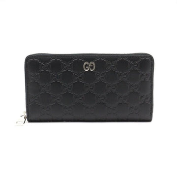Gucci Black GG Shima Embossed Zip Long Wallet 473928 152895666