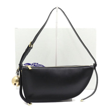 BURBERRY ブラック シールド レザー スモール ショルダー 男女兼用 スリング バッグ クロス バッグ 8077582 152892896