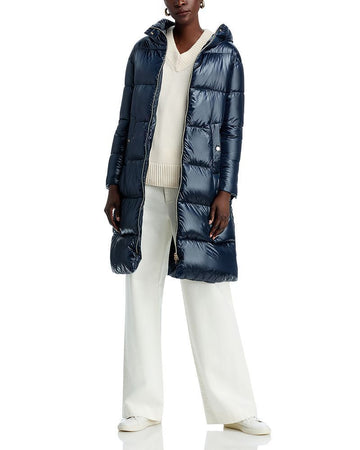 Herno Refurbished Oversized Midi Coat Navy IT46 125178189