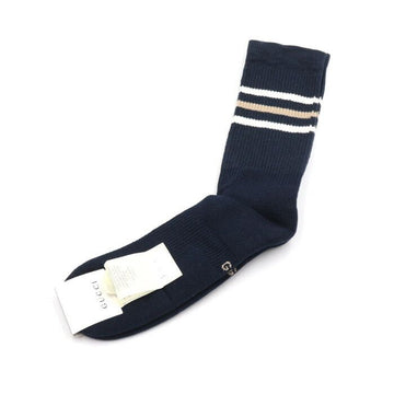 Gucci Navy Stripe Cotton Medium Men's Socks 624886 152899091