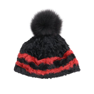 MONCLER 0023710 BERRETTO Echtpelz Schermütze für Damen 46002 152900064