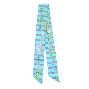 HERMES Blauer 100% Seiden Twilly Schal 46109 152897977