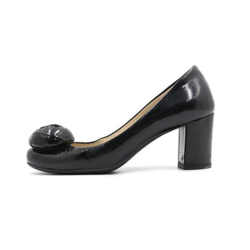 Prada Black Patent Flower Women's Pumps 46241 152897910