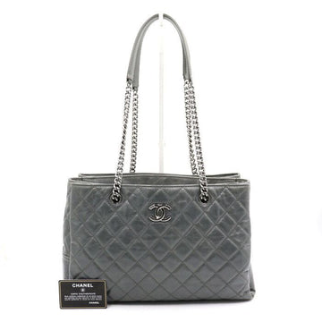CHANEL Vintage Kalbsleder Silber CC Shopping Shopper Ketten Schultertasche aa46456 152892746