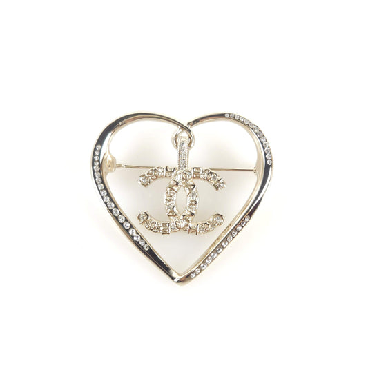 CHANEL CC Heart Brooch AB6004 7947 121399011