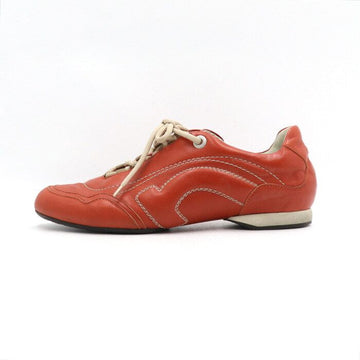 Salvatore Ferragamo Red Leather Half Gancini Women's Sneakers 46666 152897748