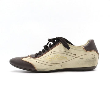 LOUIS VUITTON ブROWN レザー スウェード メンズ スニーカー aa46689 152898098